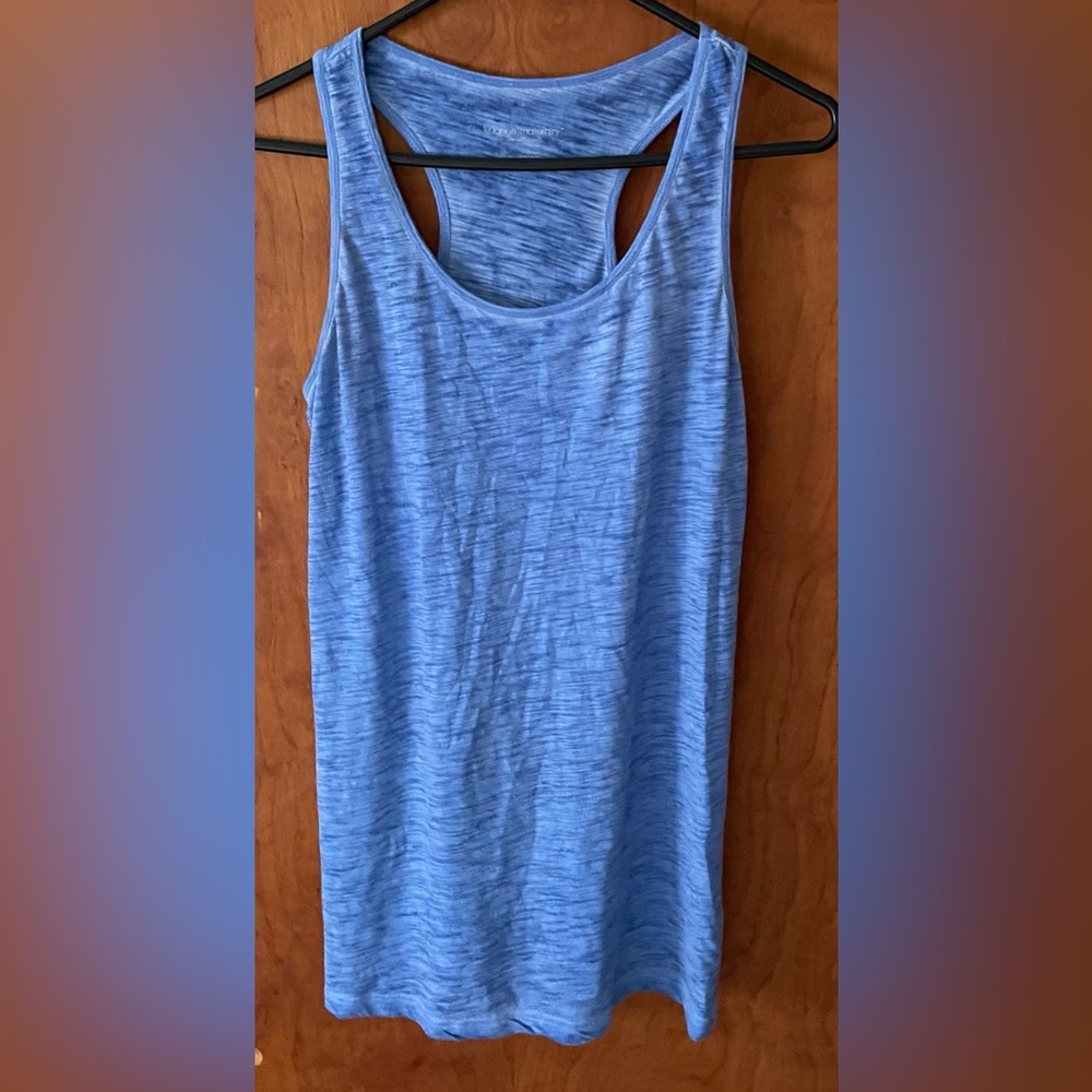 Women’s Liz Lange Maternity Blue Sleeveless Tank Top with Racerback Design